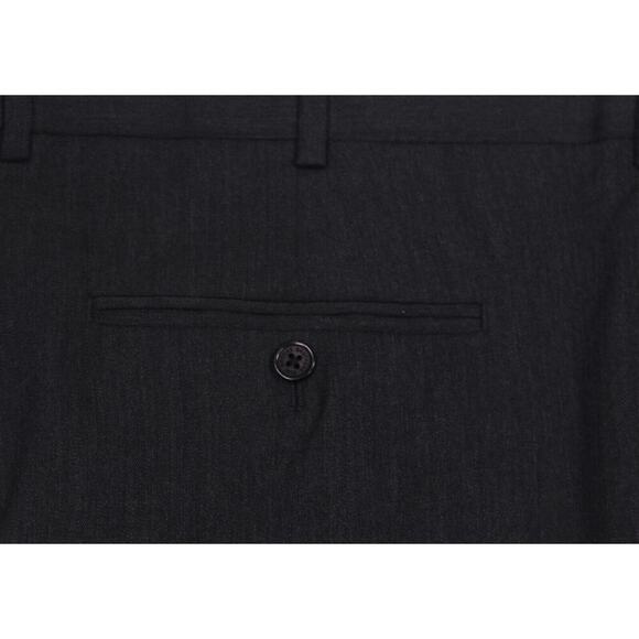 Brooks Brothers Madison Solid Gray Pleated Wool Dress Pants Trousers 44x32 - Picture 3 of 8